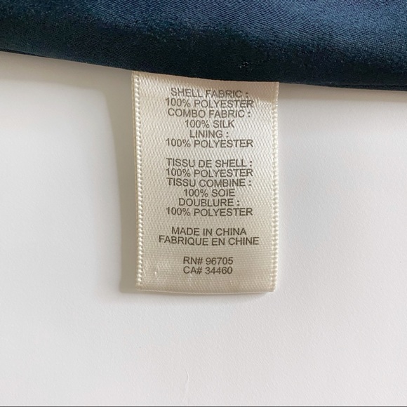 Rebecca Taylor V-neck Pleated Chiffon Floor Length Gown in Navy Blue size 4 - Picture 11 of 15